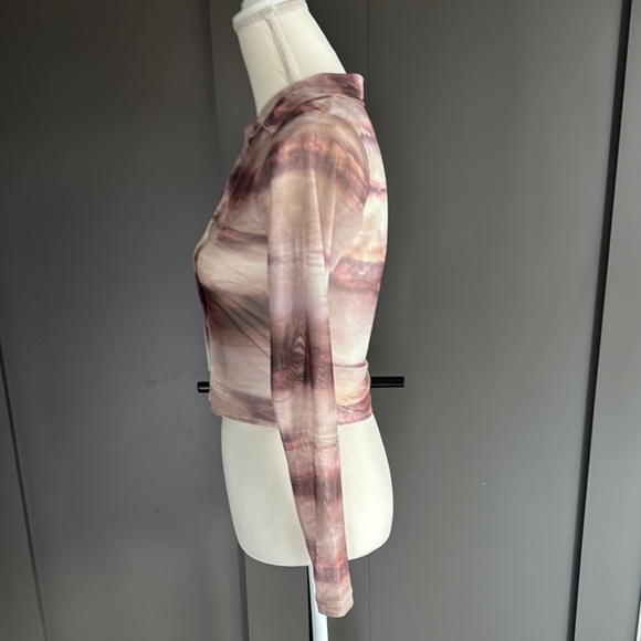 MOTEL ROCKS KELLY SHIRT ABSTRACT ANIMAL PRINT XS - Picture 2 of 4